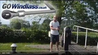 Passing Boater Raising Paddles with the GOWindlass Canal Lock Key - narrowboat equipment