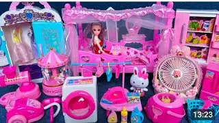 13 Minutes Satisfying with Unboxing Barbie Princess Pink Kitchen,Rock Bed Play Set Review Toys｜ASMR