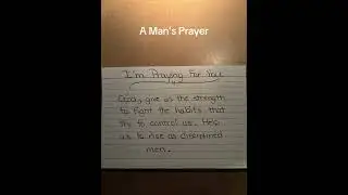 A Man&rsquo;s Prayer: Strength to Fight Destructive Habits and Rise Disciplined #personaldevelopment