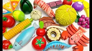 Cutting Wooden Fruts and Vegetables | ASMR no Talking