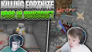KILLING FORTNITE PRO PLAYERS IN.... MINECRAFT? *LIVE REACTIONS* | Minecraft HCF