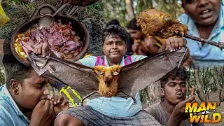 Man vs Wild Spoof 3|Suppu vs Wild|Bat Hunting and Cooking|Local Tribal Food|Srilankan Tribal Hunting