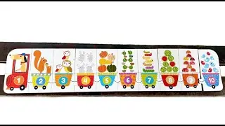 Learn Numbers 1 to 10 with Number puzzle Train | Number scavenger Hunt  in the park.
