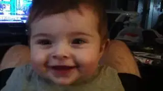 Evan baby surprised face