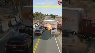 Realistic Highway Car Crashes | Cinematic BeamNG Drive Crash Simulation Shorts