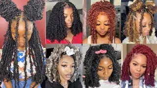 🔥🦋 80 Butterfly Faux Locs Hairstyles Ideas for Ladies|Boho Butterfly Locs Crochet styles with Colors