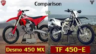 Ducati Desmo 450MX vs Triumph TF 450-E |Comparison | JSR TM