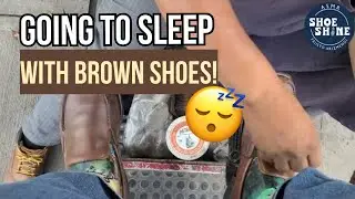 S6E138 shoe shine on Brown shoes #ASMR #shoeshine #faustoarizmendi