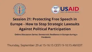 (English) Sep 2022 IFES discussion; Protecting Free Speech in Europe - How to stop SLAPPs