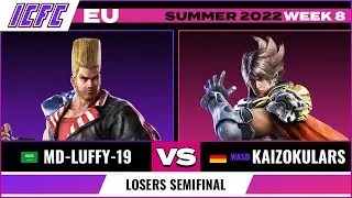 MD-Luffy-19 (Paul) vs. KaizokuLars (Lars) Losers Semifinal - ICFC EU Tekken 7 Summer 2022 Week 8