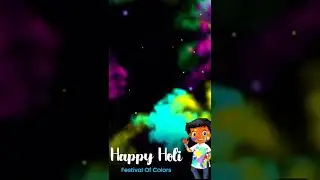 Holi Color Explosion Template Status | Colorful Holi Template | Holi black screen template #shorts