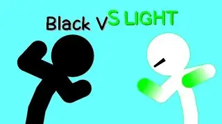 Black Stickman VS LIGHT | Stick Nodes