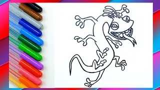 How to draw a drawing from the cartoon Monsters, Inc. Child's drawing