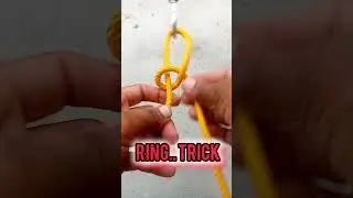 #Ring Tie Trick 🔥 | Easy Rope Magic | Viral Knot Trick