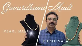 Govardhana Mudi Koral & Pearl Full Length Mala || Real South Sea Pearls Mala | Vasus Vibes Jewellery