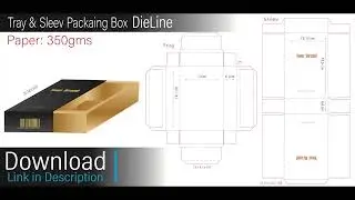 Tray & Sleev Packaging Box Dieline - Download Option