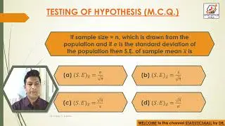 TESTING OF HYPOTHESIS MCQ'S PART-2 BY DR KUNAL KHATRI #STATISTICS4ALL #HYPOTHESIS #MCQ