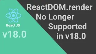 ReactDOM.render is no longer supported in react 18 -  in Hindi