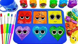 Satisfying Video Rainbow Mixing All Lollipop & Color EGGS From Rainbow Glitter Candy & Cutting ASMR