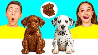 Desafio Comida Real vs Comida De Chocolate | Quem Vence Essa Batalha Na Cozinha por KaZaZa