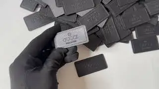 Craft Gucci Genuinely PU Leather Label Tag For Sewing Goods(Black)