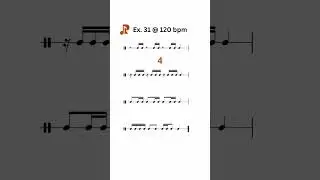 Rhythm Exercises 31 at 120 bpm #learnmusic #drummer #drums #rhythmexercises #musicexercises