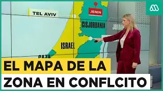 El mapa de la zona en conflicto entre Israel y Ham&aacute;s