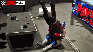 WWE 2k25 - Rey Mysterio vs Mark Henry: Extreme Rules Match at Payback 