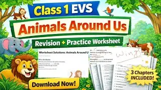 Class 1 EVS Animals Around Us | Worksheet | Exam & Revision@smartmomseducation 