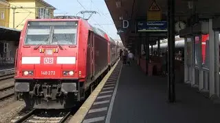 Germany: At Fulda, a DB Regio Class 146 electric loco departs on a Bebra to Frankfurt service