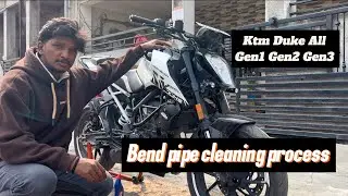 Bend pipe cleaning process for All KTM Bikes #duke390 #duke250 #growth #nagpur 