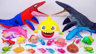 Toy ASMR | Unboxing RC NiNo Fish & RC Baby Shark & Sea Animal Aquarium 💛Water Toy Fun