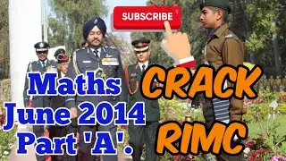 RIMC June 2014 Math Paper Solution Part 'A' [RIMC solved Question Paper]
