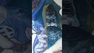 Simone Bianchi painting Dr Doom for Fantastic Four cover
