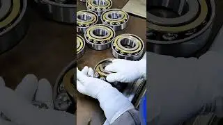 Angular contact ball bearing installation