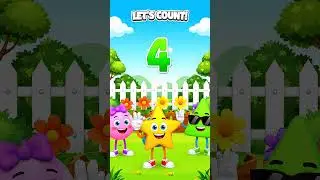 Count 1 to 5 with Color Flowers! 🌸🔢 Sunny the Star ⭐️ | Kids Learning #shorts