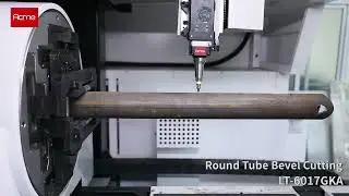 90mm*6mm Cutting round tube with #lasertubecutter