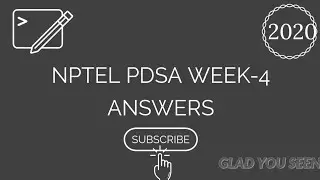 WEEK-4 ASSIGNMENT ANSWERS NPTEL PROGRAMMING AND DATA STRUCTURES USING PYTHON 2020 (JAN-MAR)