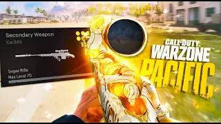 this Kar98k loadout is a hitscan... (use THIS) Warzone Pacific Caldera Sniping Gameplay