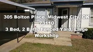 305 Bolton Place, Midwest City, OK 73110 Oklahoma City FOR RENT