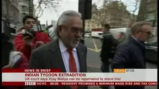 Indian tycoon Extradition (UK/India) - BBC News - 11th December 2018