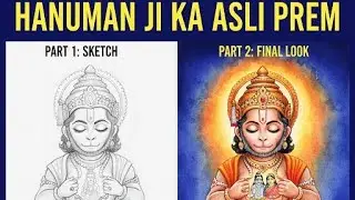 Hanuman Ji ne Seena Cheer kar kya dikhaya? 🚩 | Bhakti Art Story#HunarKaAdda#tutorial#art #viralvideo
