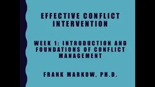Introduction to Conflict Management for Church Leaders