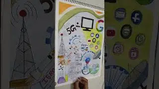 digitalization in daily life #shorts #art_passion #digitalindia #watercolorpainting #technology 🤌🏻✨