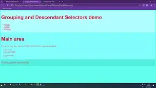 Higher WDD Lesson 7 - Implementation - Grouping selectors