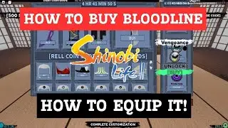 How To Buy Bloodline From RC Shop And How To Equip It | Beginners Guide To Shinobi Life 2
