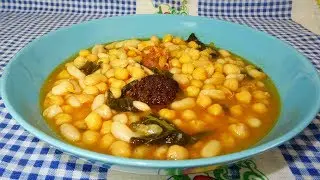 POTAJE DE GARBANZOS, ALUBIAS Y ACELGAS | RECETA FÁCIL Y RÁPIDA
