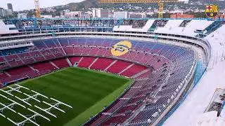 El espectacular v&iacute;deo sobre las obras del Spotify Camp Nou: cuenta atr&aacute;s para la tercera grada