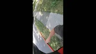broke a neighbors fence with a log that held on 3
