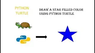 Star filled shape using python turtle